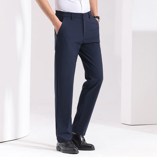 Summer Ice-silk Cooling Casual Pants Thin Long Trousers
