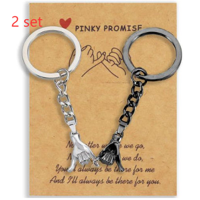 Valentines Day Gift Keychain Hand-in-hand Pendant Keychain