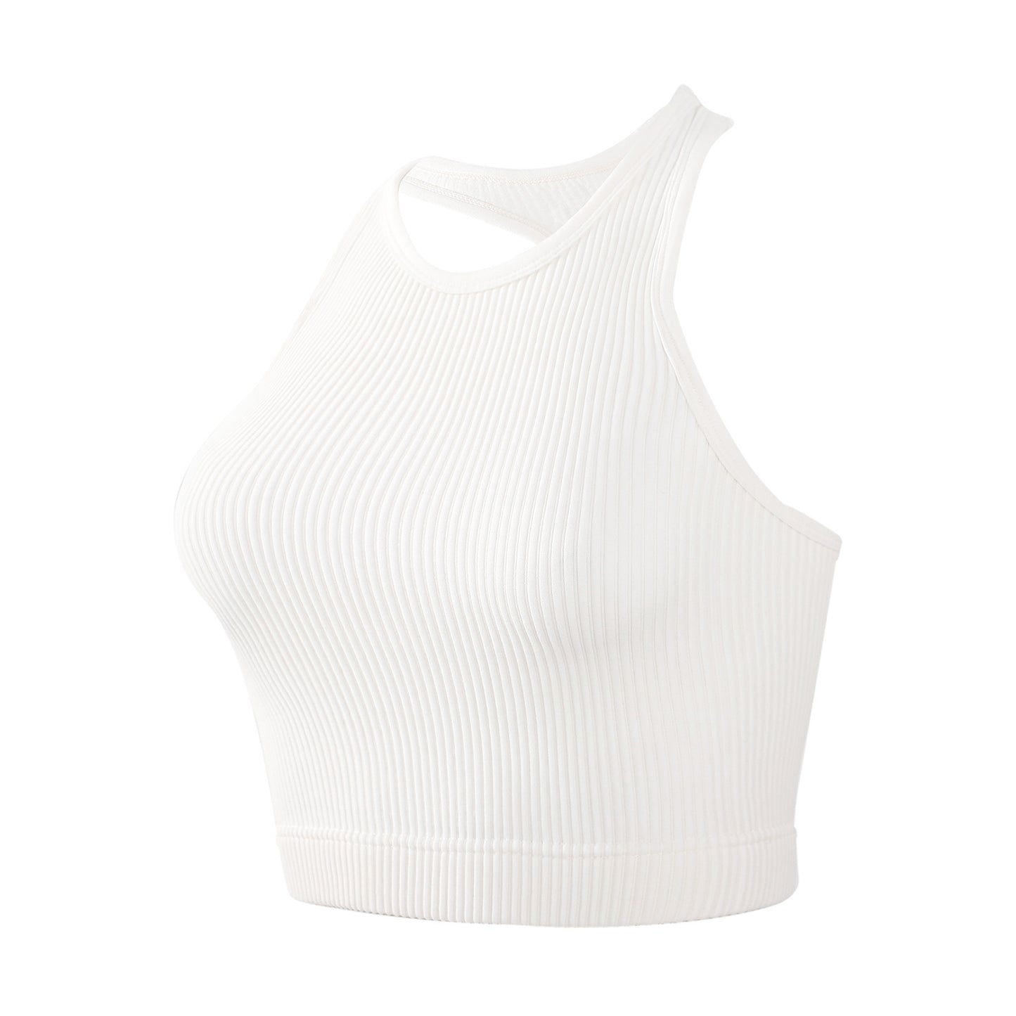 Women's Solid Color Short Thread Beauty Back Yoga Vest