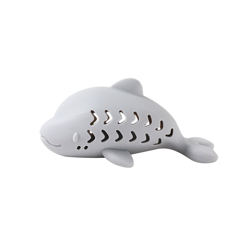 Cat Food-dispensing Bite-resistant Silicone Toy In The Shape Of A Cute Little Fish For Pets