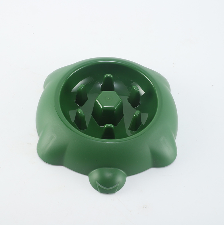 Anti-overturning pet slow food bowl-green-PP-1 piece