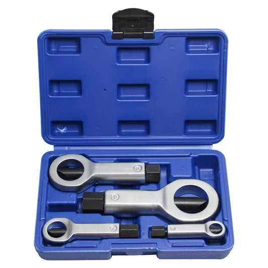 Tools 4pcs Heavy-Duty Nut Splitter Set - Multifunctional Metal Tool For Removing Broken, Damaged, And Corroded Screws And Nuts, Including Durable Rusty Nut Crusher Sturdy Tool