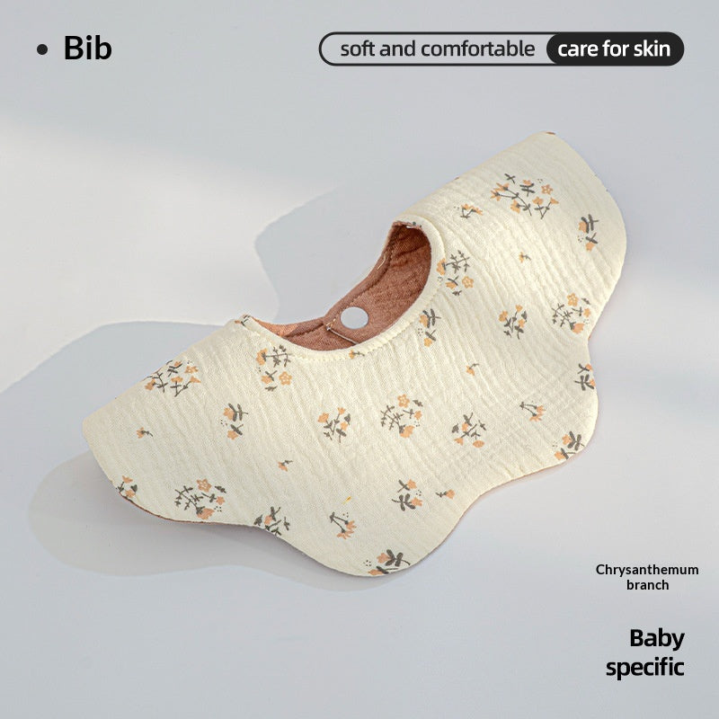 Cotton Highly Absorbent Leak-proof For Feeding Babies And Toddlers Petal-shaped Bib