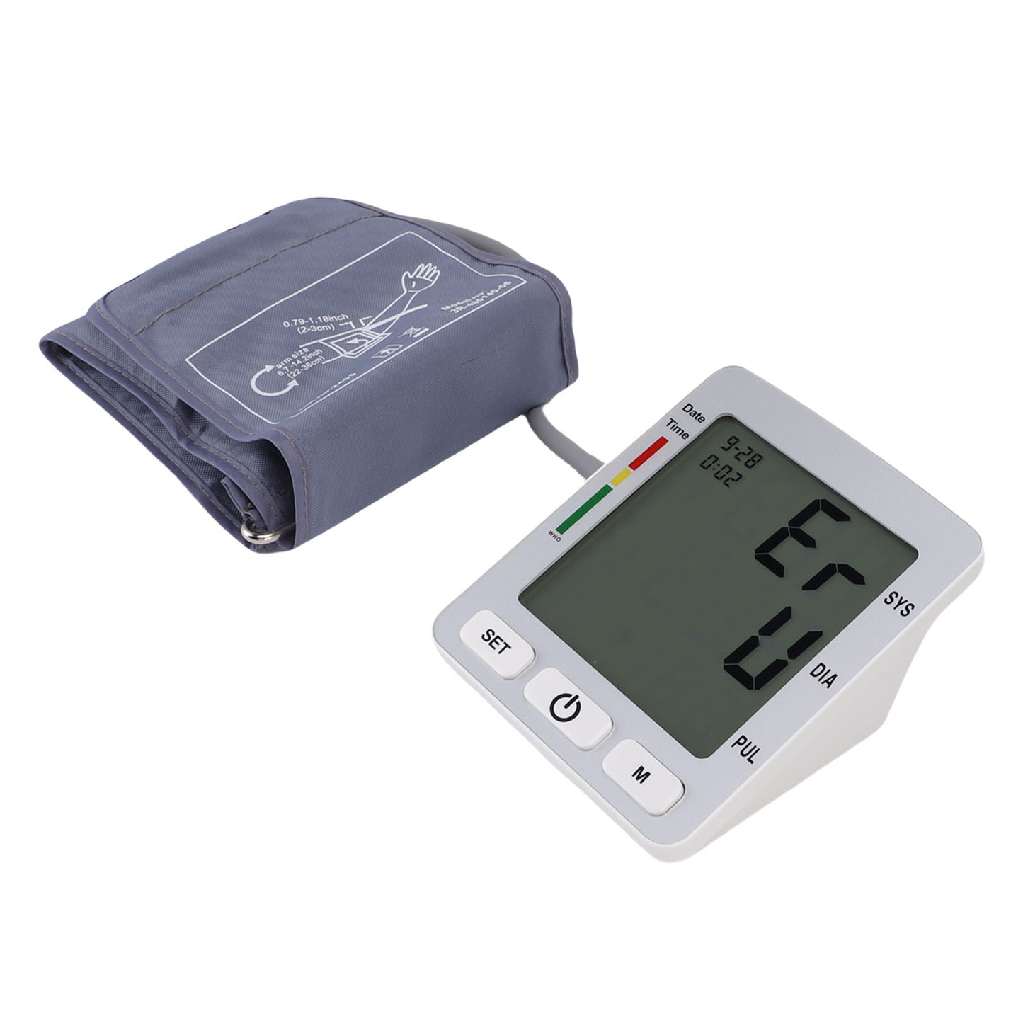 Arm BP Monitor With 8.66 - 14.17in Cuff 4.2in LCD Display 120 Reading Memory Pulse Rate Monitoring Home Digital BP Machine