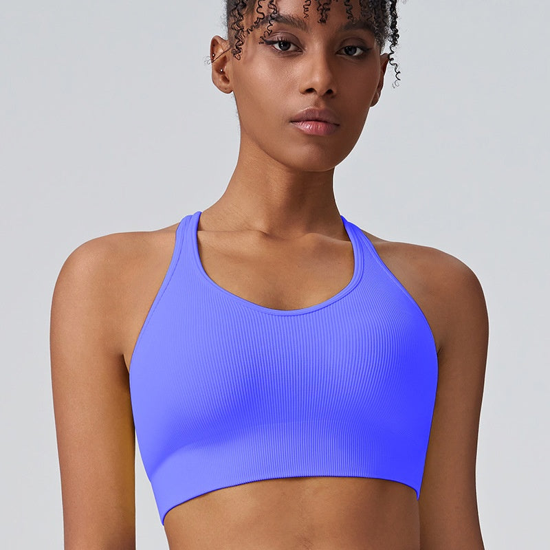 Watton Sports Underwear Women's High-strength Fixed Cup Shockproof Push-up Breast Holding Sexy Cross Beauty Back Yoga Vest