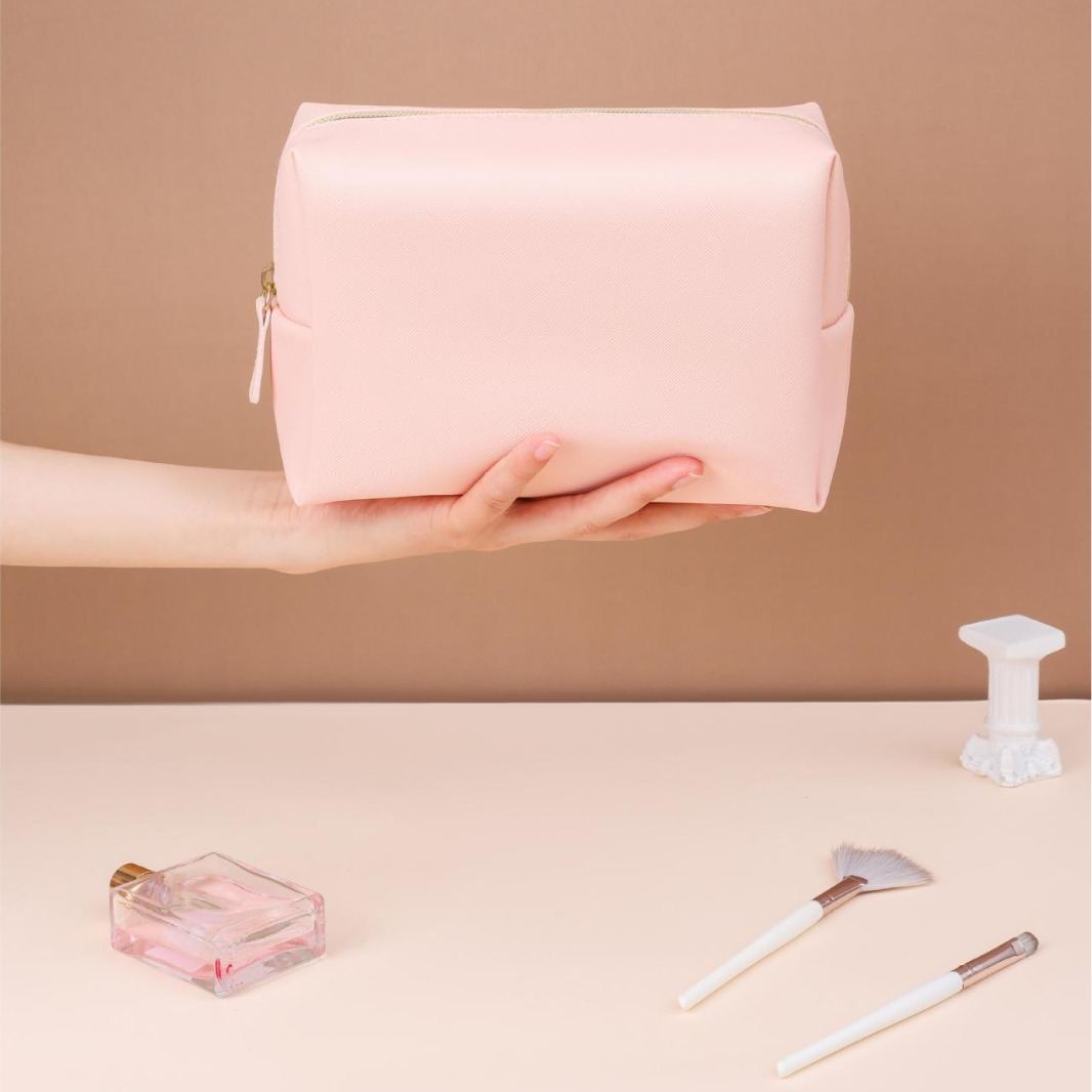 Solid-color Portable Large-capacity Minimalist Makeup Bag
