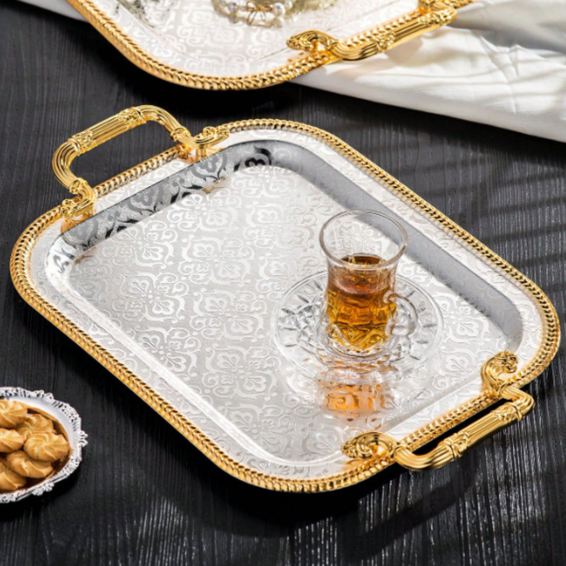 Rectangle Serving Tray With Handles For Gift Serving Tray Rectangle Decorative UK