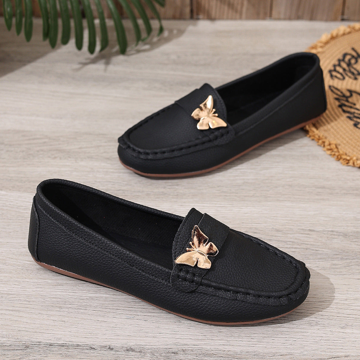 New Korean-style Round-toe Slip-on Loafers