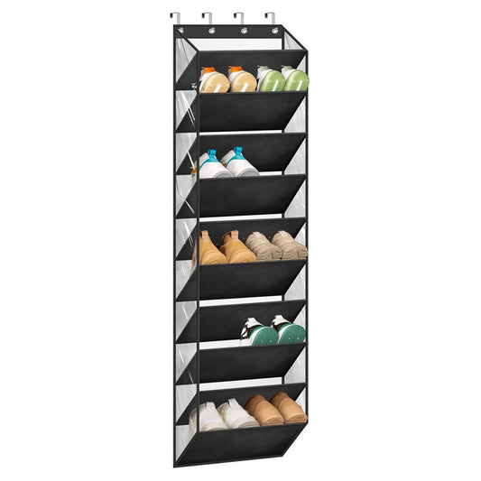 Shoe Organizer, 10-Compartment Door Shoe Organizer, Space-Saving Hanging Shoe Holder For The Front Door—Storage Accessories Set
