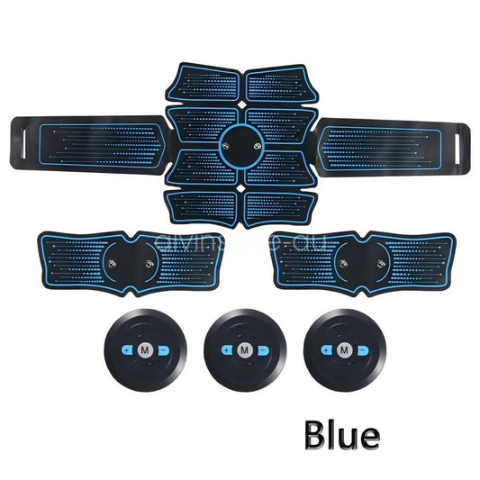 Wireless EMS Muscle Stimulator Toner ABS Abdominal Trainer Body Fitness Massager-Muscle-stimulator-blue-300883