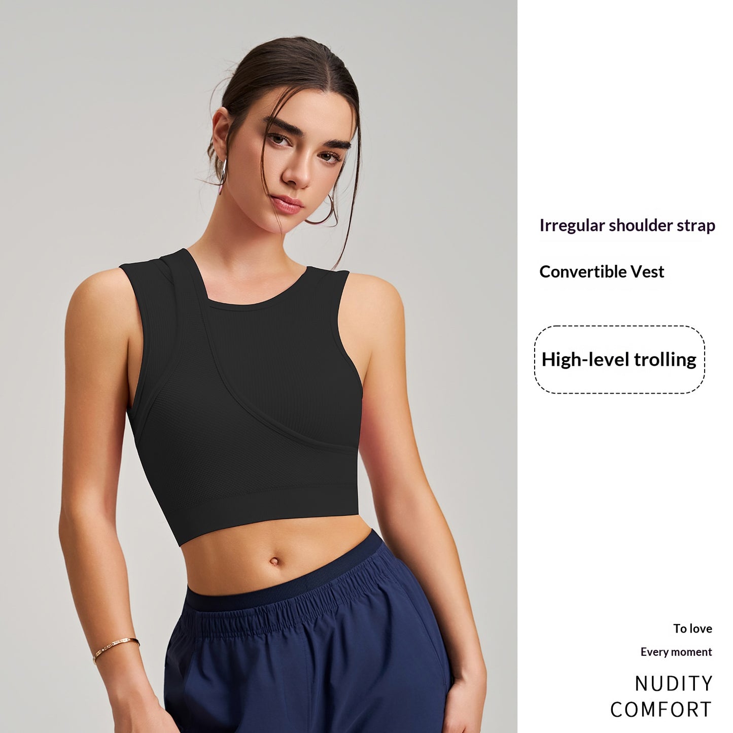 New Stunning Integrated Sports Bra Tank Top For Women, Shockproof Yoga & Fitness Top, Wearable Outside For Workouts