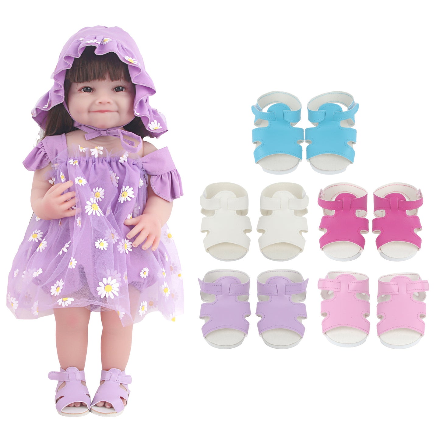 22-inch Vinyl Doll Sandals 9 Cm Accessories