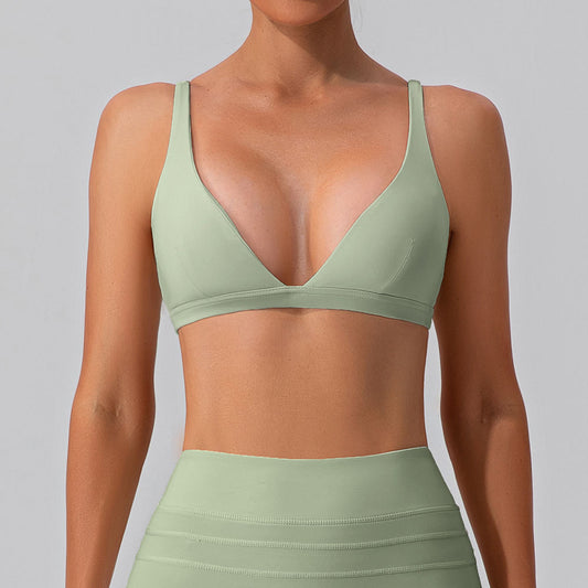 Nude Feel Yoga Bra Shockproof Tight Sports Vest