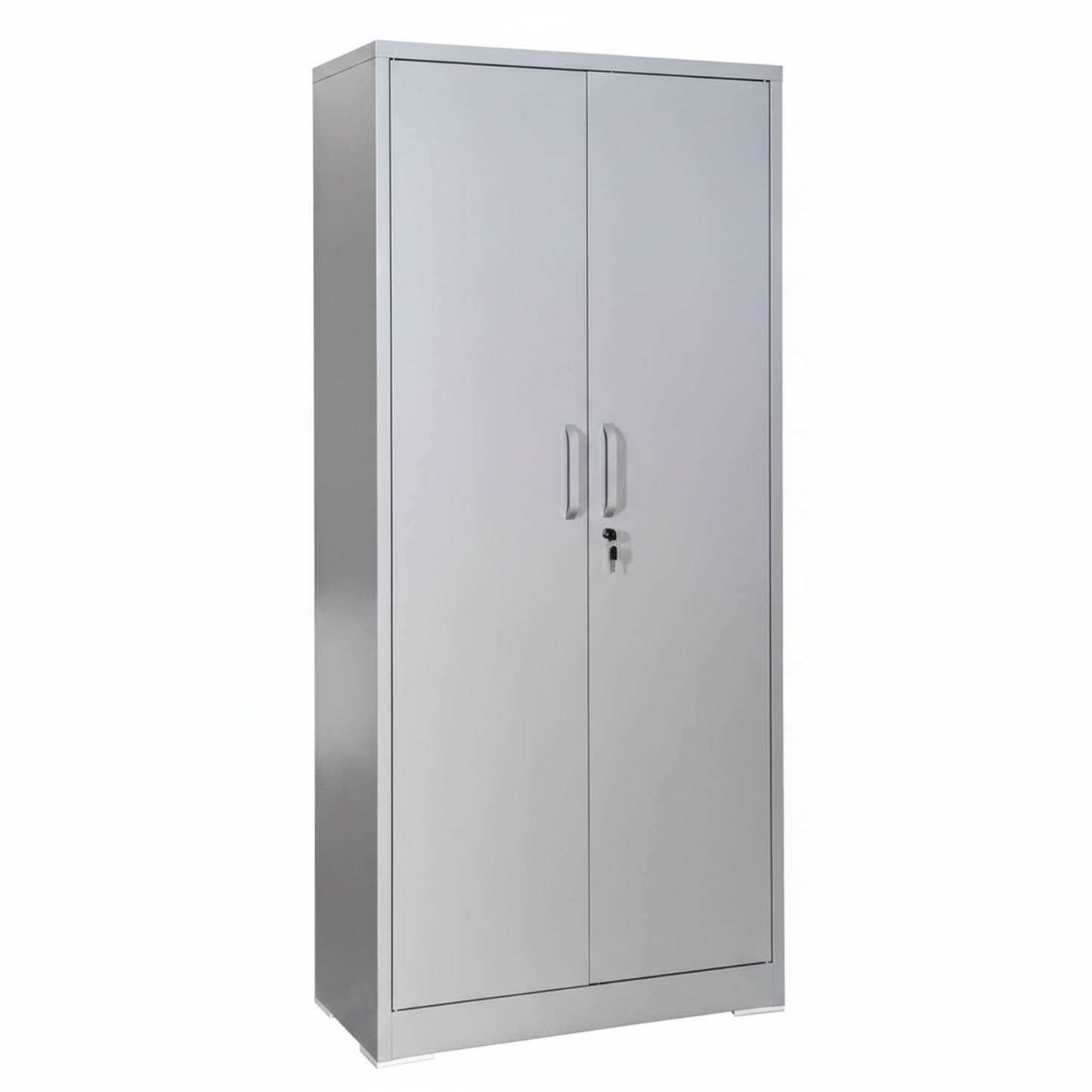 Container Furniture Direct Ironclad 71   Metal Storage Cabinet With Locking Doors And 4 Adjustable Shelves, Heavy-Duty Steel Cabinet For Garage, Laundry, Office, Or Warehouse, Gray