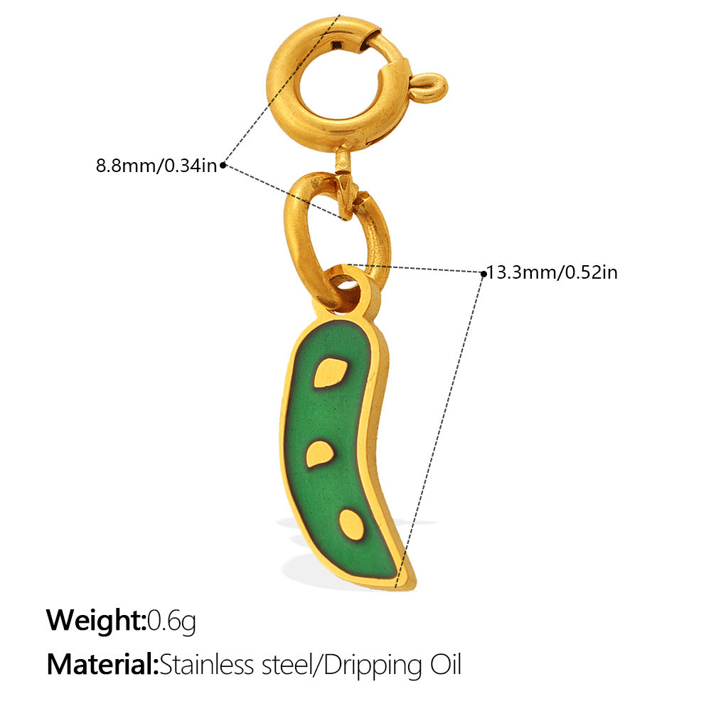 Country-style Cute Vegetable Series Jewelry Clasp Pendant Stainless Steel DIY Bracelet And Necklace Accessories