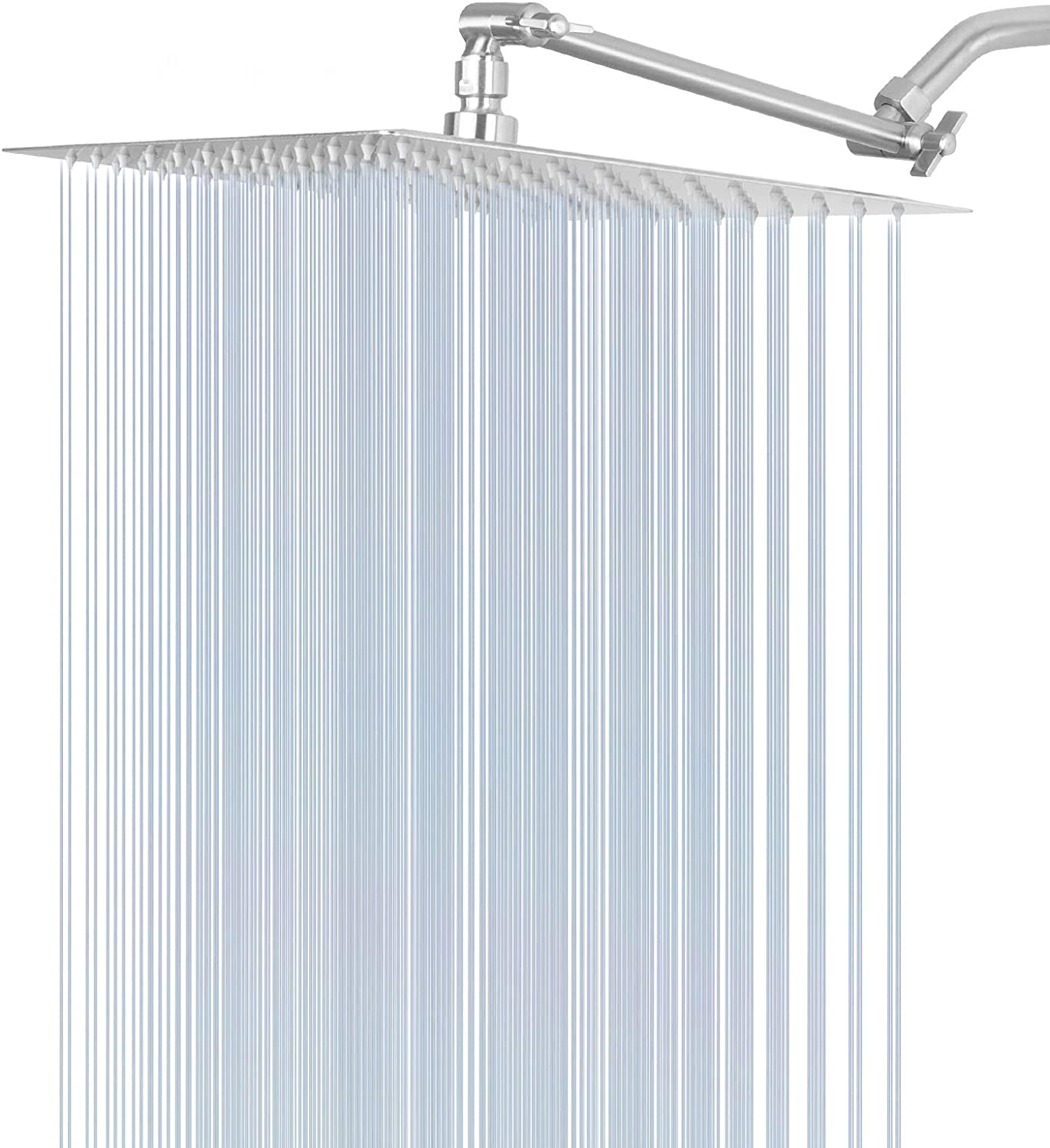 Chrome 10  Square Rainfall & High Pressure Stainless Steel Bath Shower Head