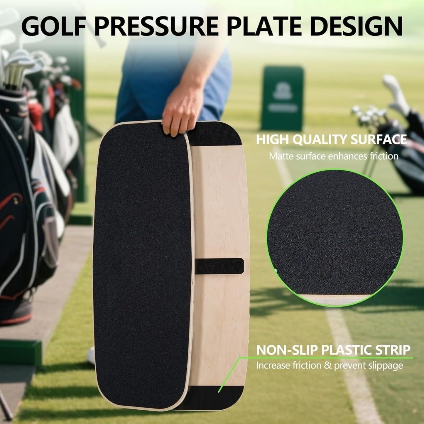 Golf Balance Board Wooden Anti-Slip Golf Swing Trainer Improve Balance Stability Rhythm Training Equipment For Golfers