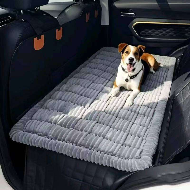 Dog Bed For Car Back Seat Non-Slip, Backseat Dog Bed Mat For Backseat Extenders, Pet Car Blanket Seat Cover For SUVs Trucks Sedans, Soft Machine Washable Travel Dog Bed