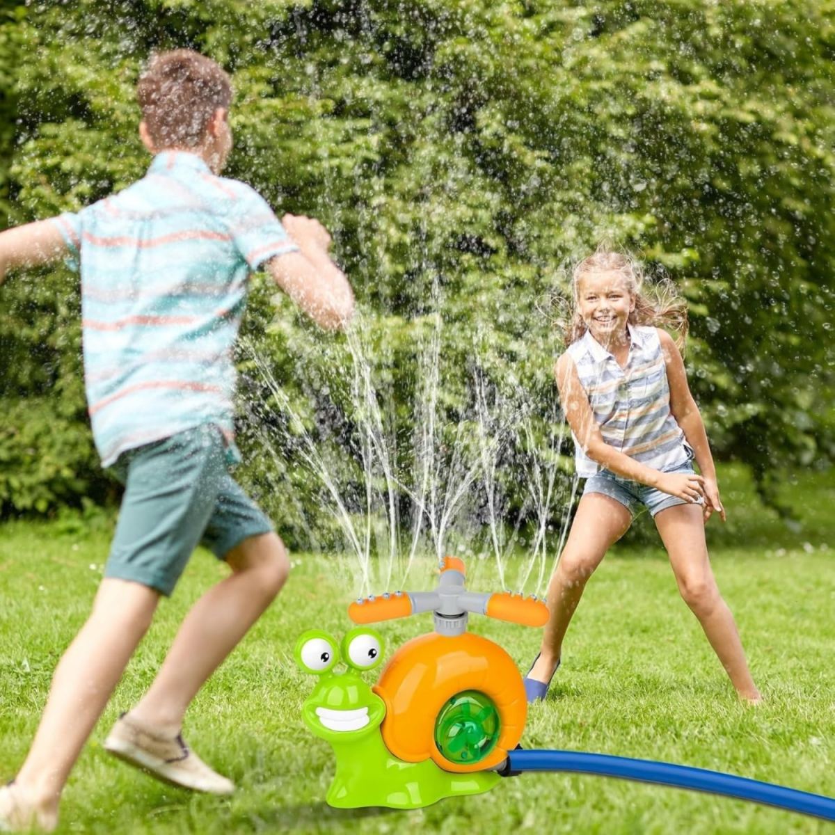 Party Gifts 2-in-1 Water Sprinkler Water Snail Baseball Toy Garden Lawn Water Toy Outdoor Summer Lawn Sprinkler Water Games Outdoor Garden Toy