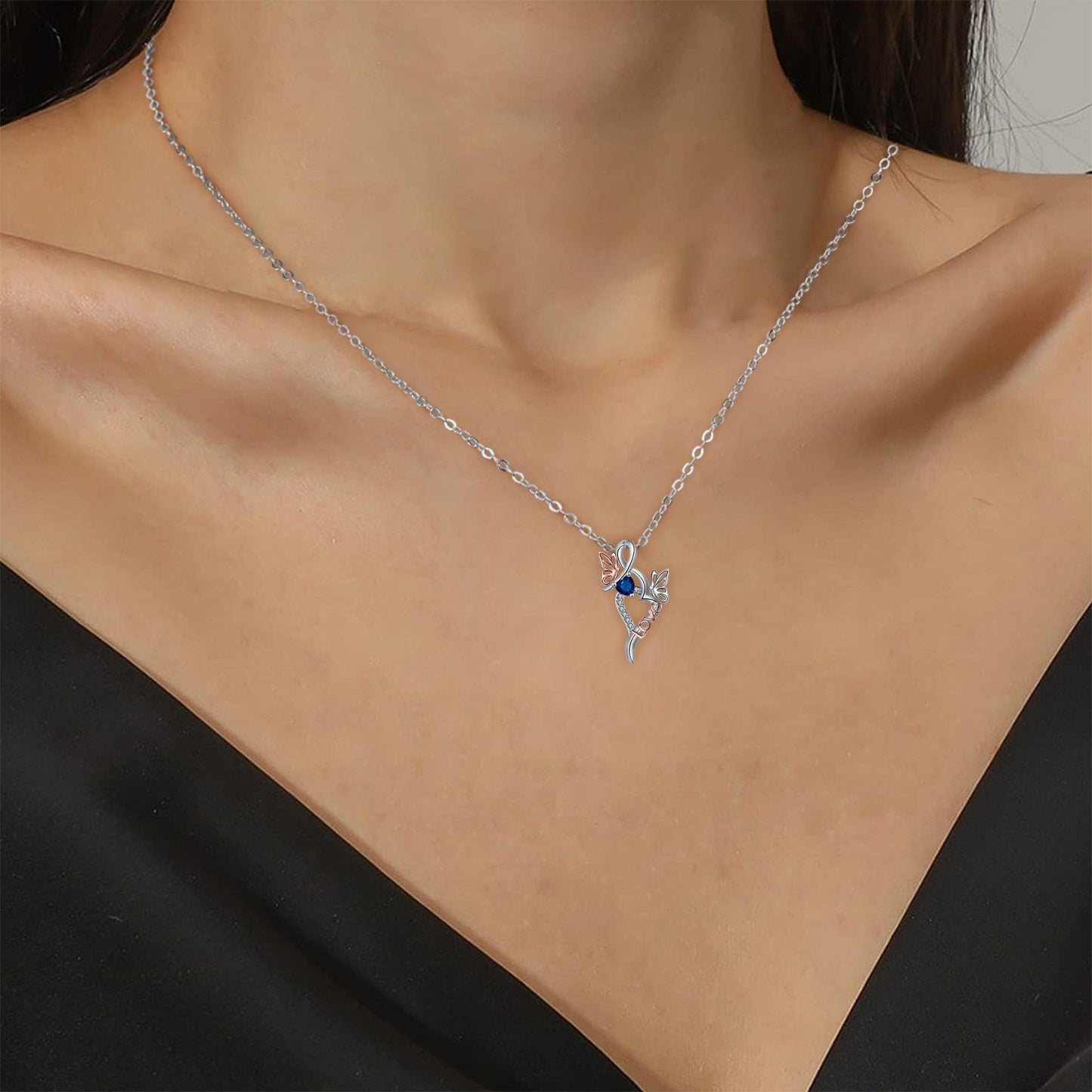 Butterfly Pendant Necklace Gifts For Girlfriend Light Luxury