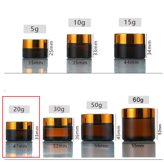 Amber Glass Cream Jar For Light-sensitive Products