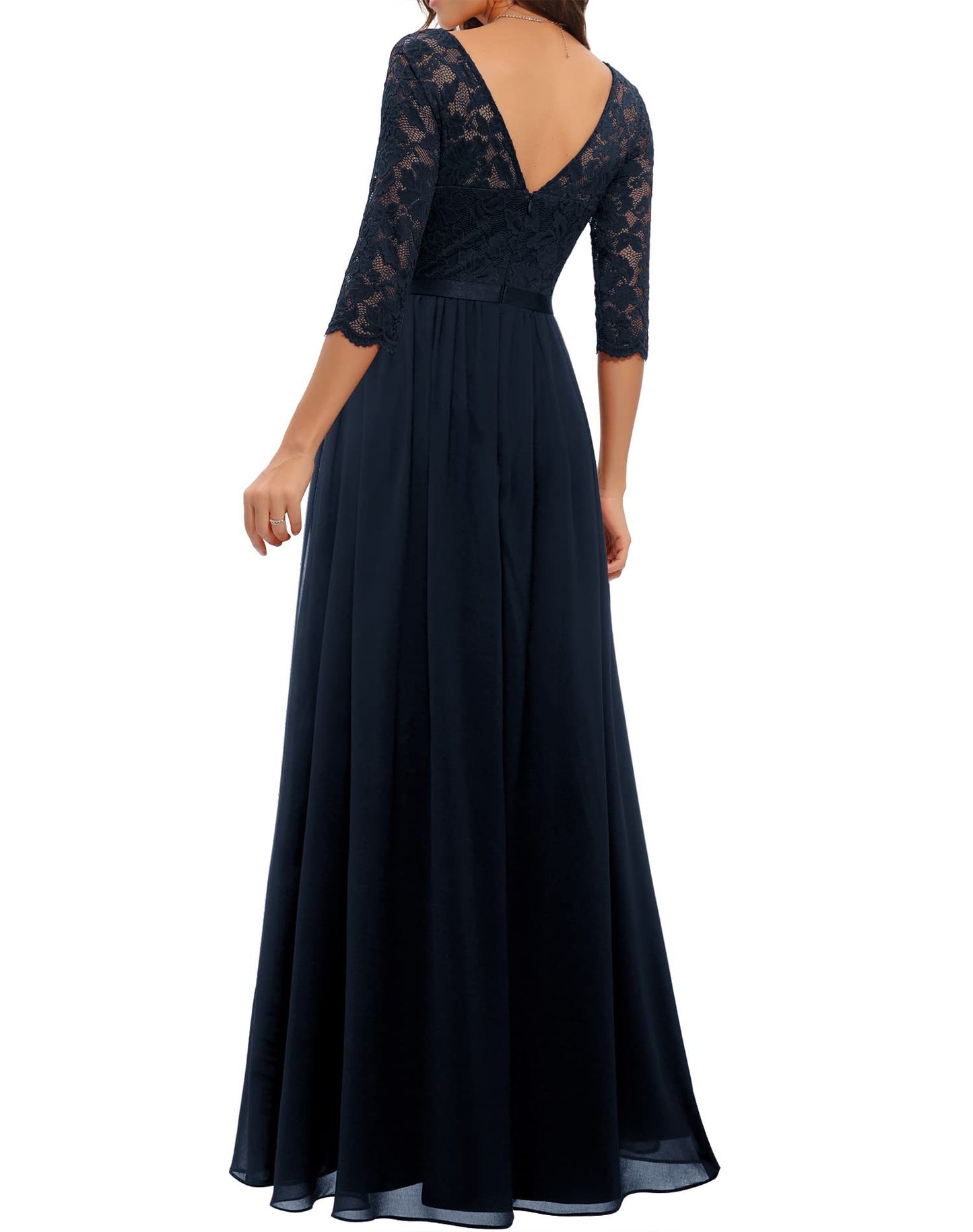 Best Seller Dress Lace Long Patchwork Waist-tight Noble Dress