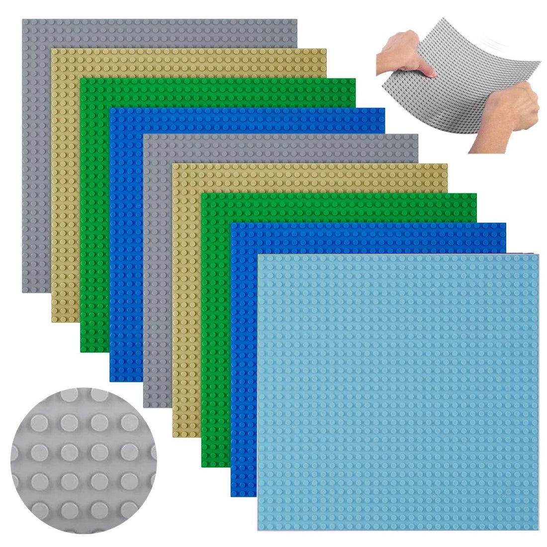 9pcs  Baseboard, Educational Accessories, Toy Baseboard, Wall Base