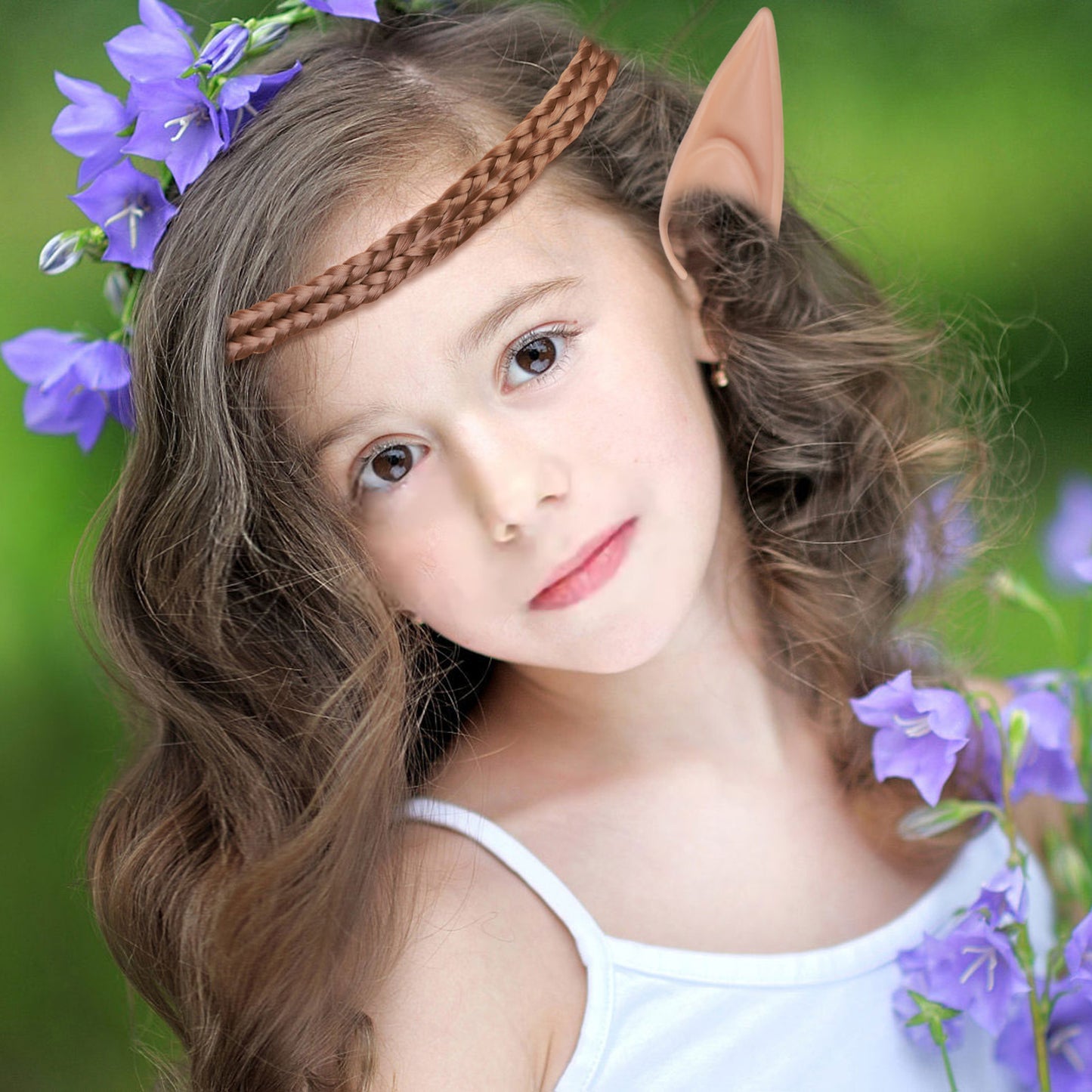 Elf Ears Set - 2 Pairs Of Ears & 2 Hair Bands, Fantasy Costume Accessories For Halloween & Carnival Party Accessories Set