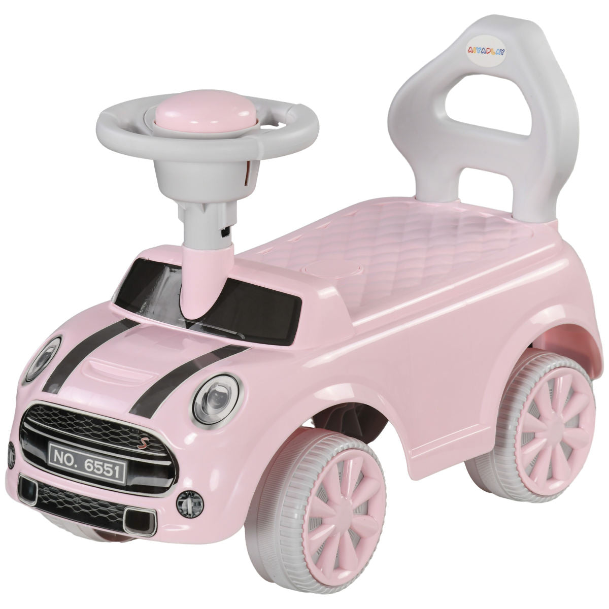 Rutschauto Für Kinder, Kippschutz, Hupe, Rutschfester Sitz, Für 1,5-3 Jahre, Bis 25 Kg, Rosa