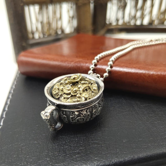 Men's Necklace Personality Fashion Thai Silver Retro Cornucopia Female Pendant Accessories
