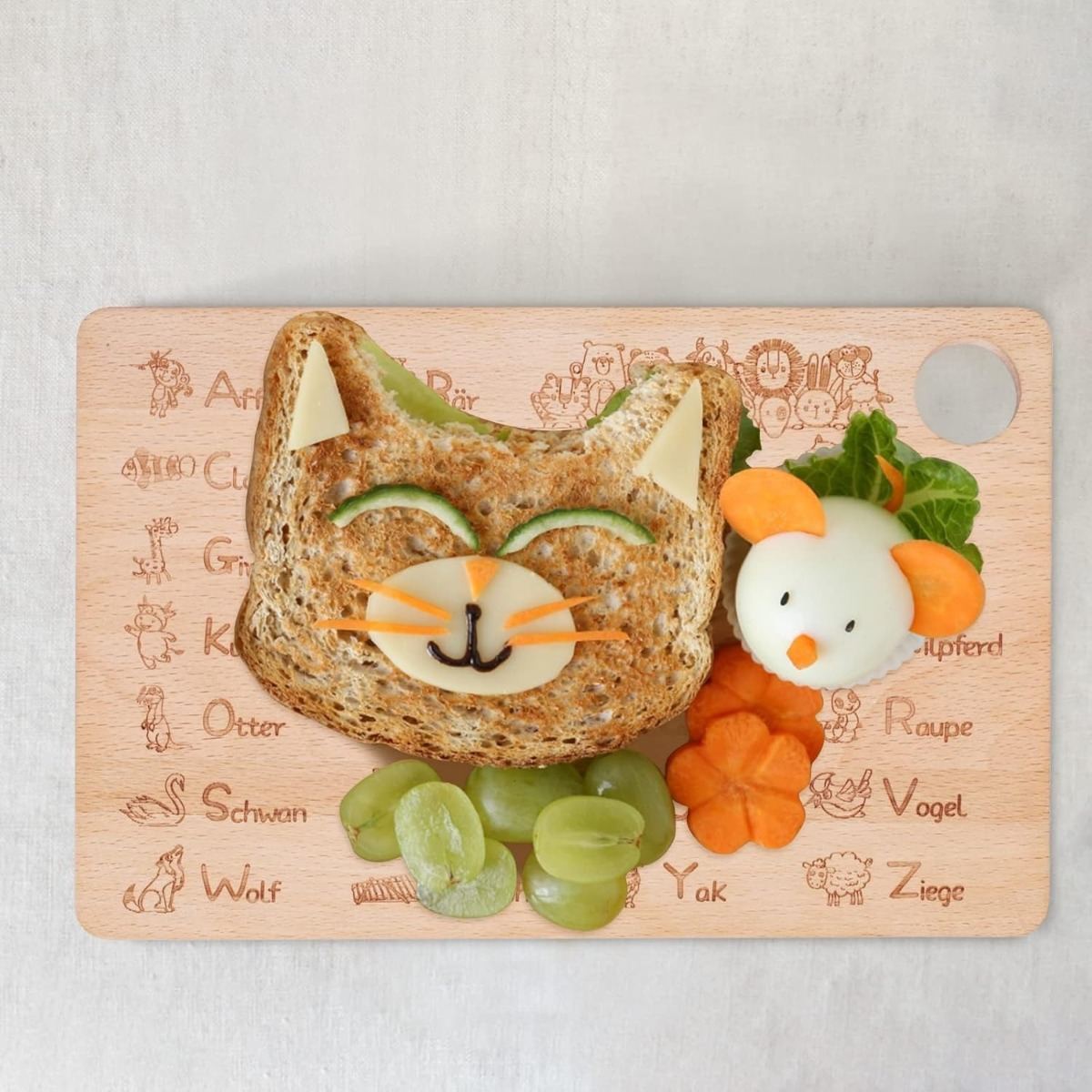 Breakfast Board: 1x1 Learning Board And ABC Wooden Breakfast Board, Double-Sided Breakfast Boards With Engraving, Gifts For Boys, Christmas, New Year's Eve, Birthday Party Packs