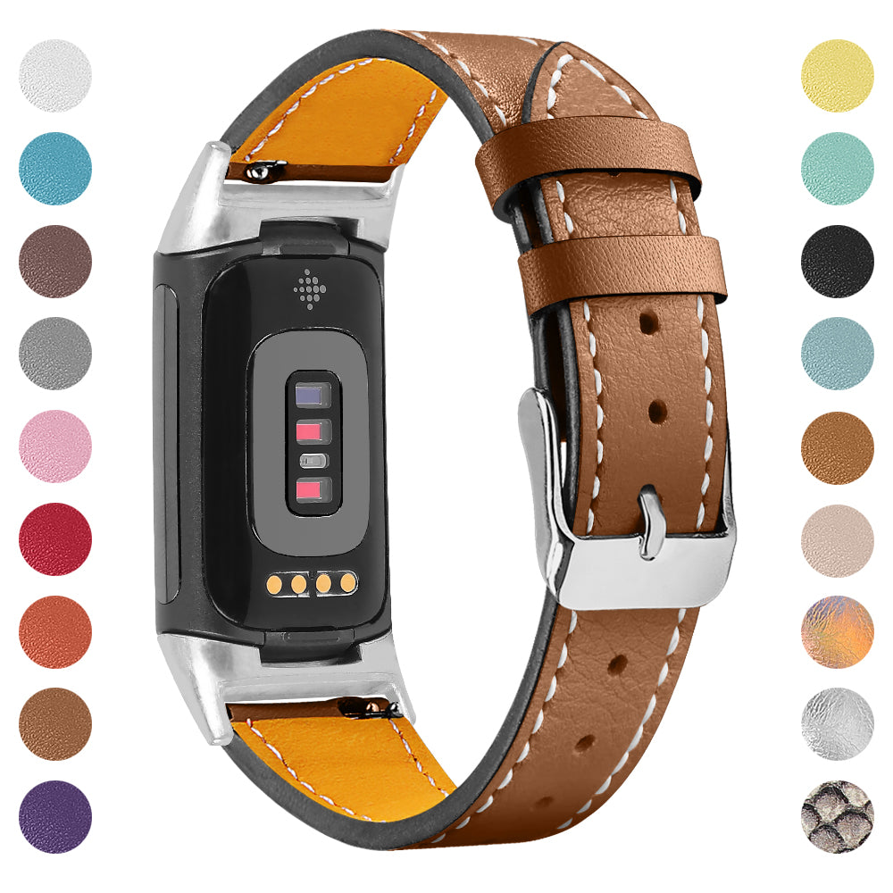 Smart Watch Charge5 First Layer Cowhide Leather Strap