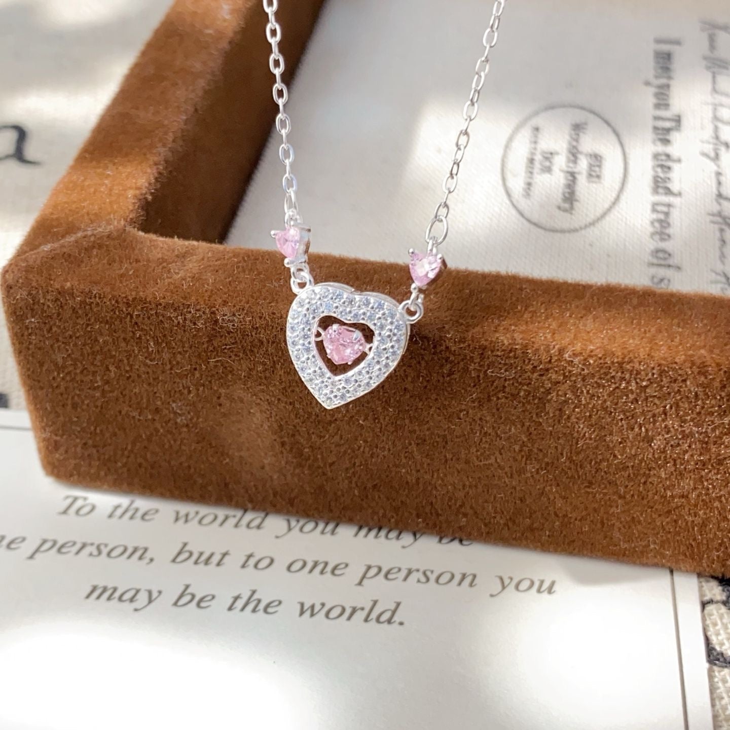 1pcs 999 Sterling Silver Dancing Heart Necklace, Elegant Dainty Style, Ideal For Valentine's & Birthday Gifts
