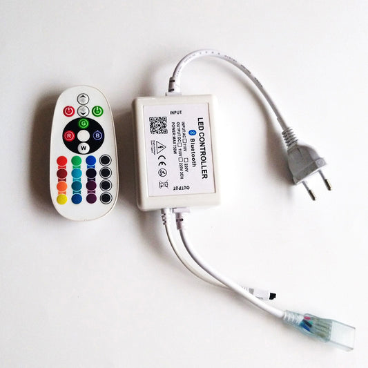 High-Voltage Wireless LED Strip Smart Bluetooth App Controller RGB Seven-Color Light Bar