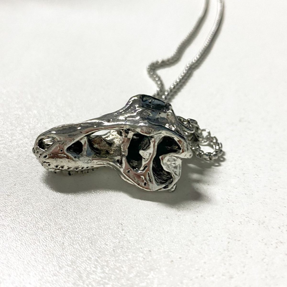 New Stainless Steel Ox-Head Skull Pendant Necklace
