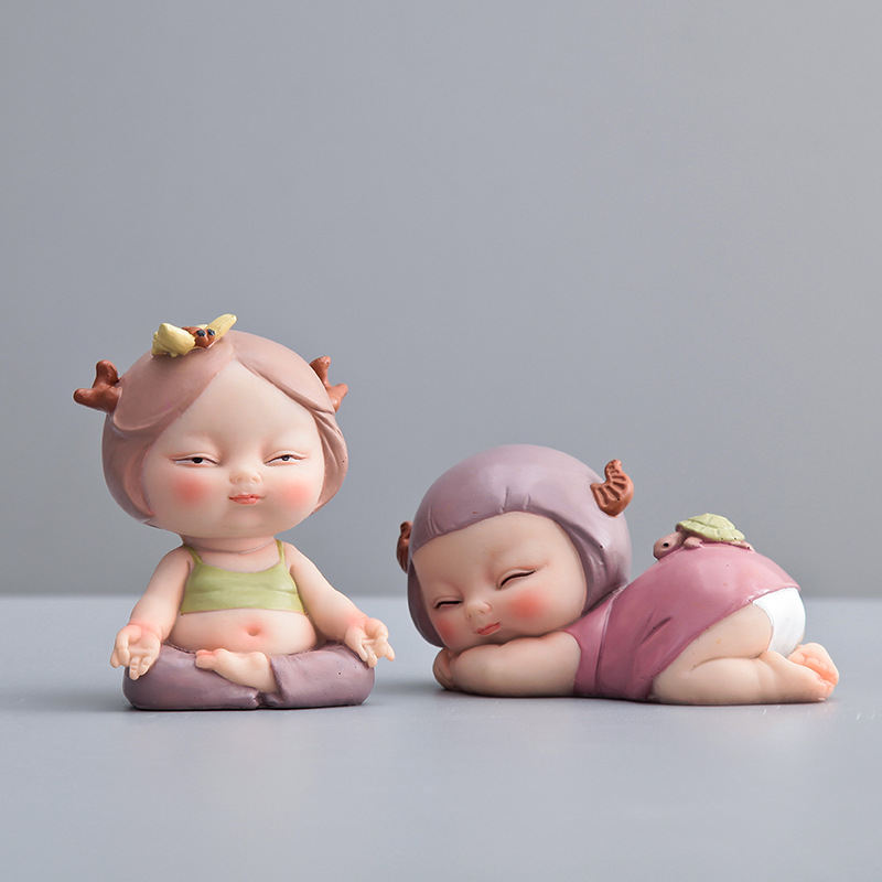 Yoga Ornaments Cute Girl Decorations