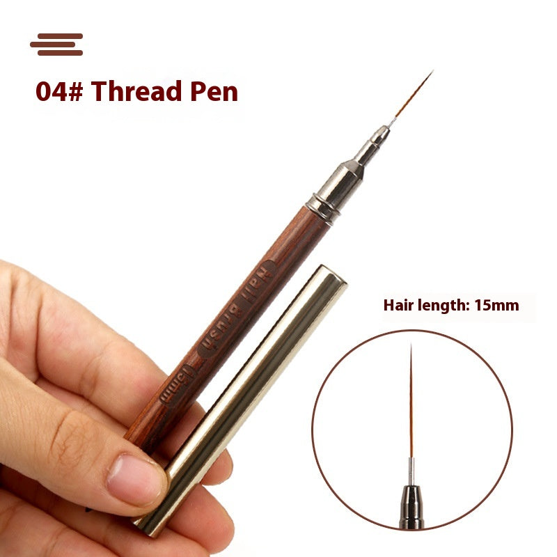 Wooden Rod Cable Painted Blooming Nail Beauty Line Drawing Pen
