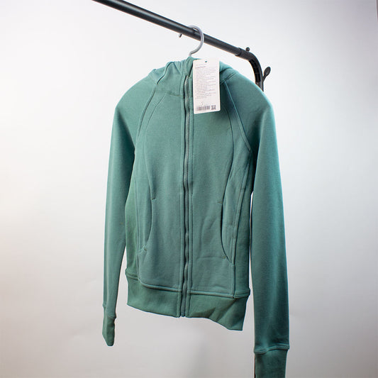 Yoga Clothes Coat Sports Full Zipper Hooded Sweatshirt