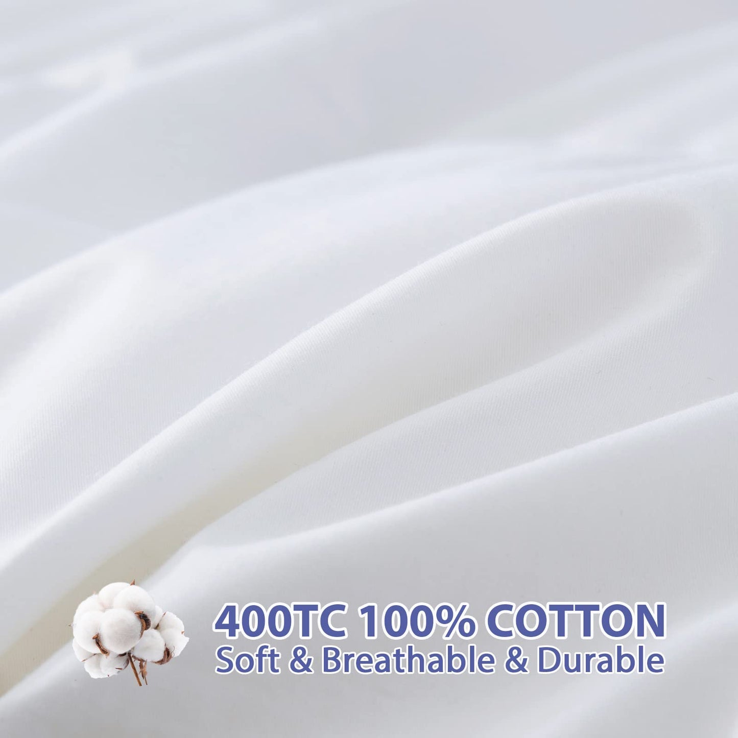 Ultra-Soft Quilted Cooling Mattress Topper Pad, Pillow Top Mattress Topper, Ultra-Soft Quilted Cooling Mattress Protector, Suitable For 8-24 Inch Deep Mattresses, 450G 900G 1200GSM Filling Options