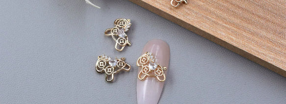 Copper-inlaid Zircon Metal Nail Art Rhinestone Accessories