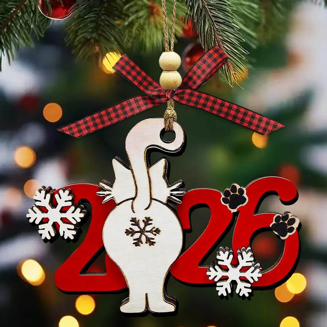 2026 Christmas Ornaments, Cat Ornaments For Christmas Tree, Funny Ornaments