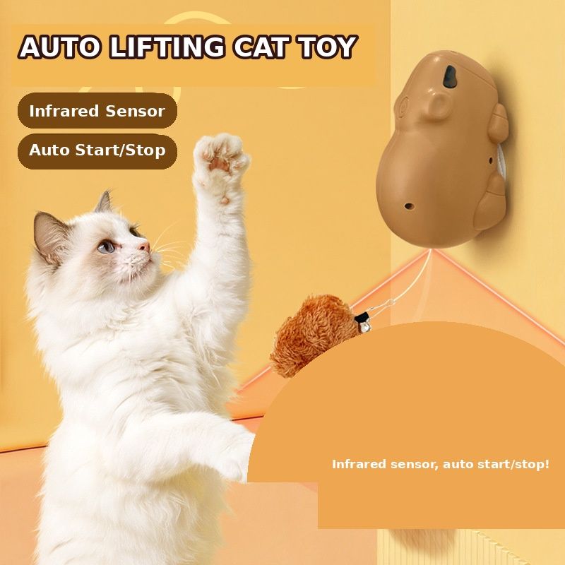 Cat Interactive Toys Sensor-Activated Automatic Interactive  Capybara Smart Cat Exercise Toys For Small Medium Large Play Exercise Boredom Relief Simulation