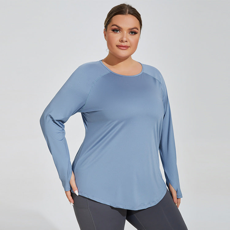 Large Size Loose Thigh-length Thin Yoga Wear Mesh Beauty Back Breathable Top