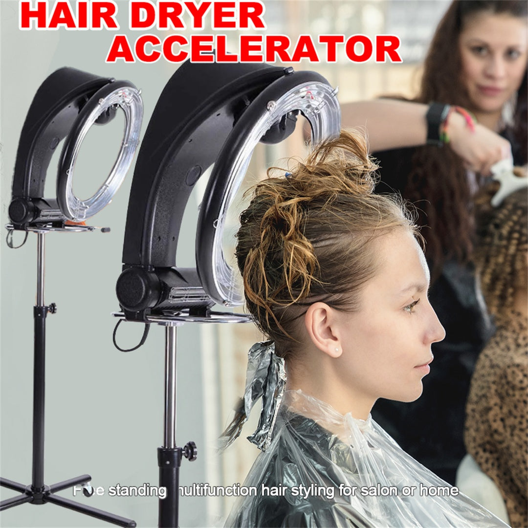 Standing Hair Dryer Accelerator Colour 360 Rotating Halo Rolling Salon EquipmentStanding Hair Dryer Accelerator Colour 360 Rotating Halo Rolling Adjustable Height 110-165cm Salon Equipment 2 2m Cord
