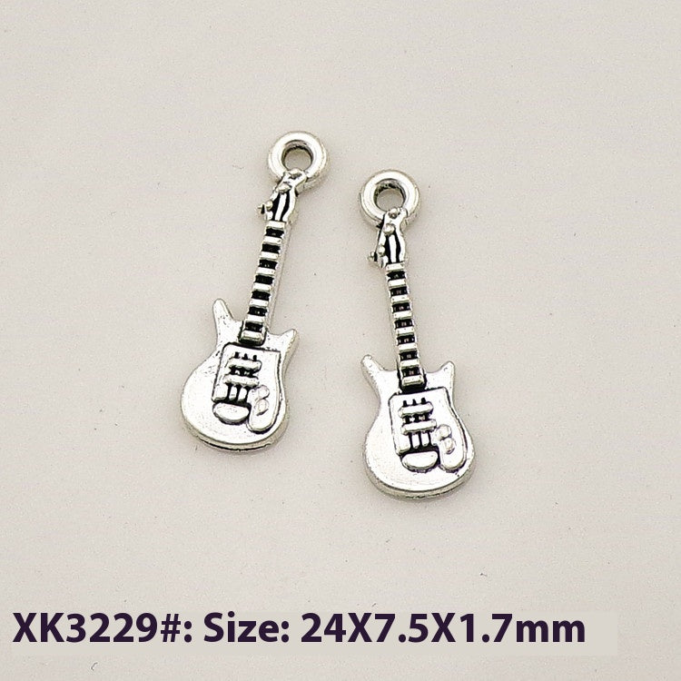 Alloy Decoration Accessories Musical Instrument Guitar Hanging Piece Pendant