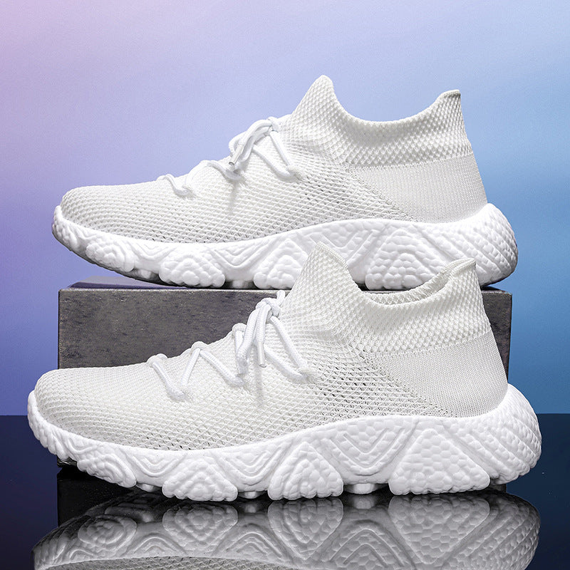 Outdoor Casual Shoes Thick-soled Flyknit Breathable Sneakers
