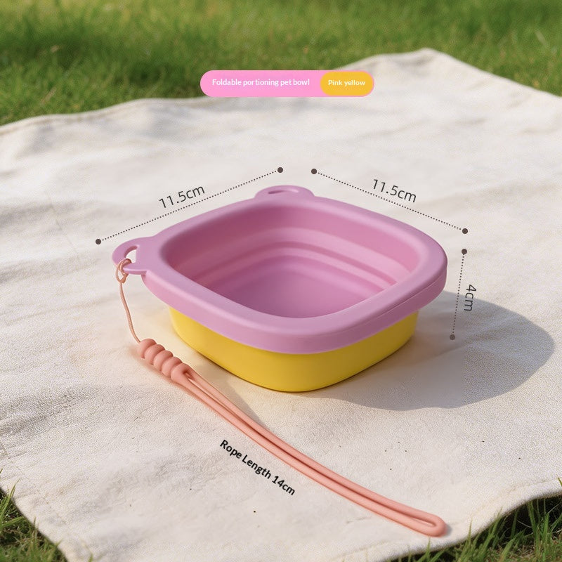 Silicone Foldable Pet Bowl Portable For Outdoor Use