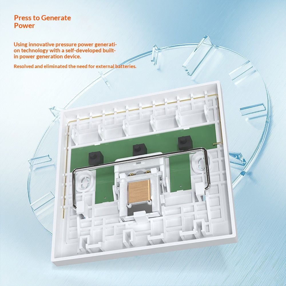 Wireless Smart Control Panel Featuring Self-powered, Wiring-free Design