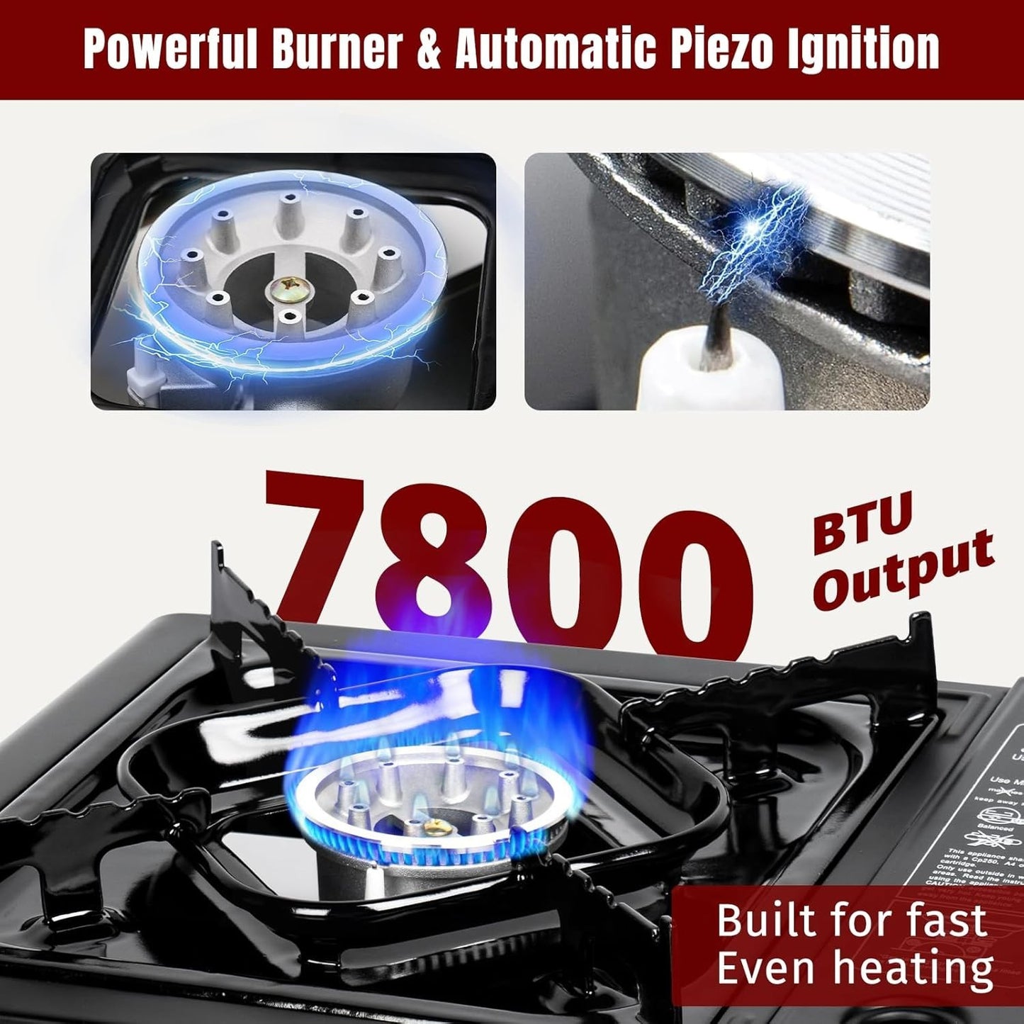 Outdoor Camping Butane Gas Stove Portable Single Burner Hob BBQ Picnic Cooker Excluding Gas Cylinders