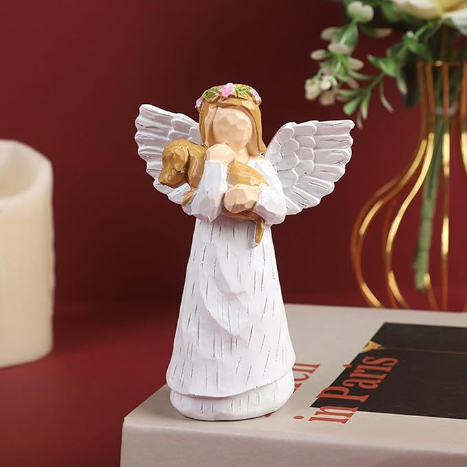White-winged Angel Resin Craft Home Desk Ornament
